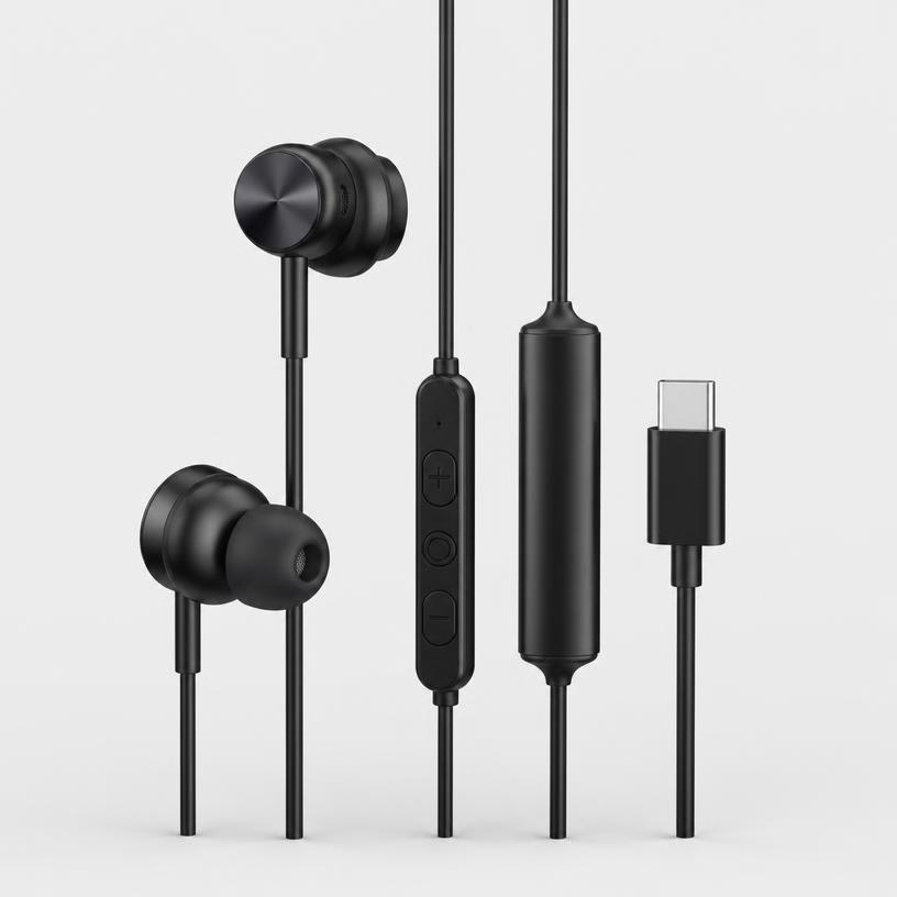 Premium Type-C wired earphones with DAC chip