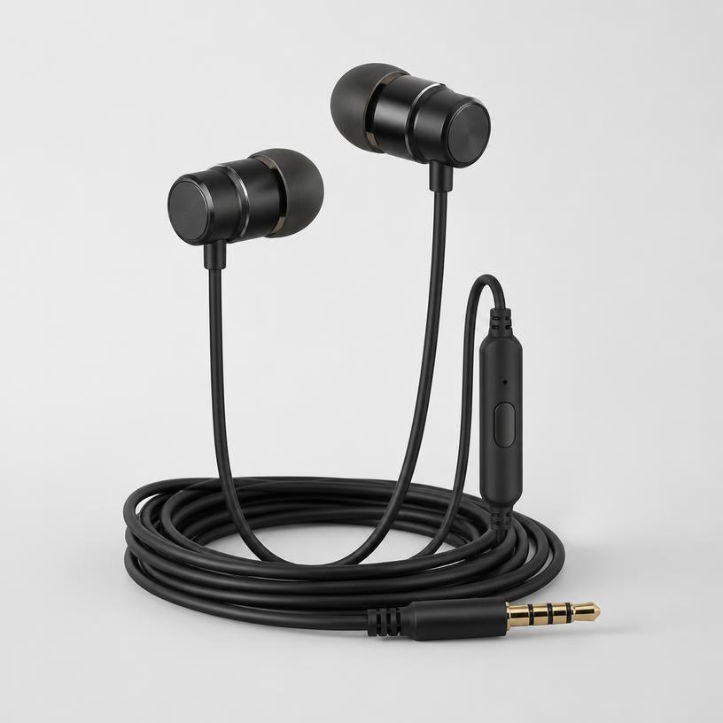 3.5mm heavy bass handsfree with mic