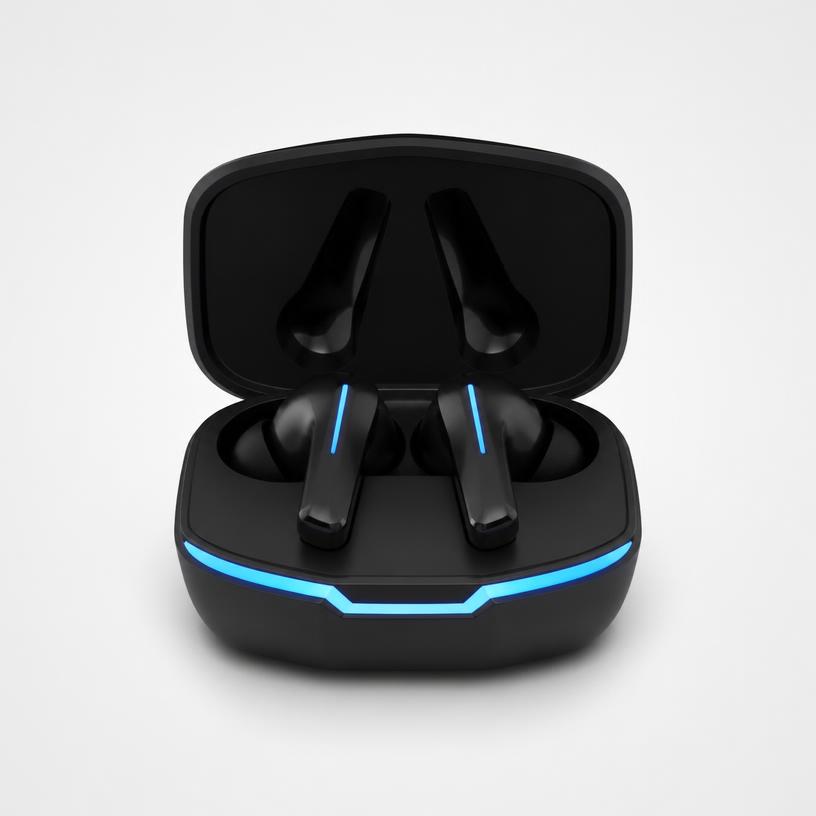 Low latency gaming TWS earbuds with RGB lights