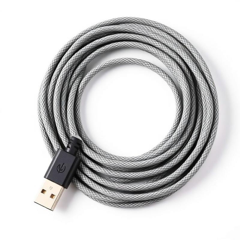 2 metre long braided Type-C fast charging cable